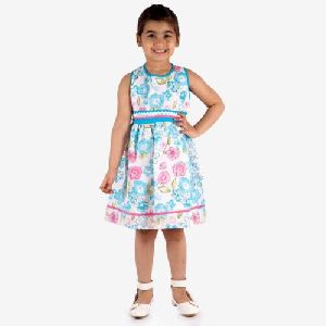 Girls Floral Print Frock