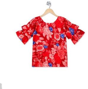 Girls Floral Print Top