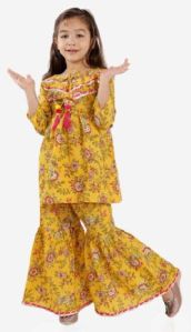 Girls Kurti and Sharara Set