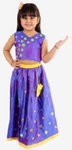 Girls Mirror Work Lehenga Choli