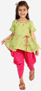 Girls Nitara Festive Peplum With Dhoti