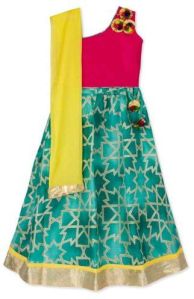 Girls Off Shoulder Lehenga Choli Set