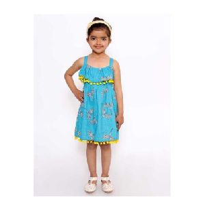 Girls Pom Pom Lace Frock