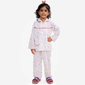 Girls Printed Night Suit