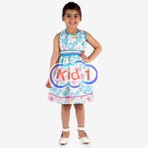 Girls Floral Print Frock