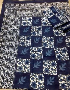 Jaipuri Indigo Print Bed Sheets