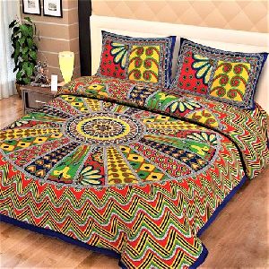 Jaipuri Mandala Print Bed Sheets