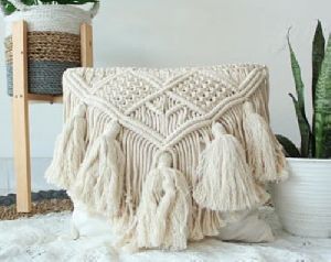 Macrame Pom Pom Cushion Covers