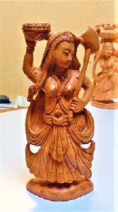 Wooden Carved Lady Statue