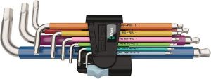 Wera 3950/9 Hex-Plus Multicolour Stainless 1 L-key set, metric,