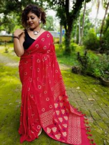 Printed Handloom Cotton Saree