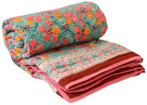 Gulmohar Handblock Printed Cotton Quilt