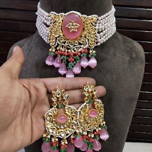 Kundan Meenakari Necklace Set