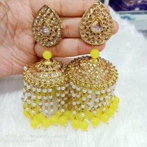 Polki Jhumka Earrings