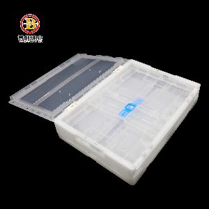 BCTB013 Transparent foldable plastic crates with lid