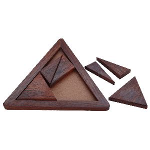 Wooden Triangle Puzzle Game