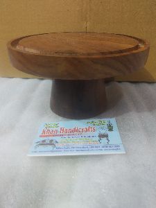 Wooden base glass dome