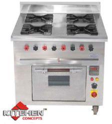 FOUR BURNER RANGE WITH OVEN GAS