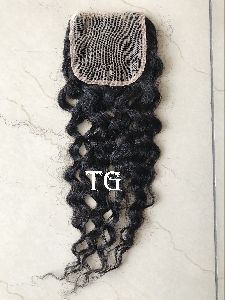 100% Unprocessed Raw Curly Closure Cuticle Aligned Human Hair Extension