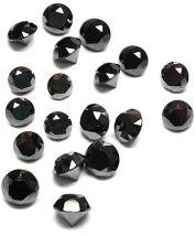 1 Ct Round Calibrated Black Diamond In 1.90 MM