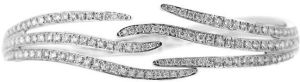 2.40 Carat White Diamond Bangle Bracelet In 14k White Gold