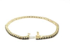 4.50 Ct Yellow Gold Black Diamond Bracelet