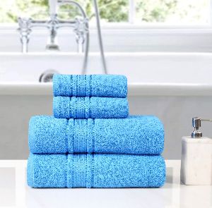 Aqua Blue Bath Towels