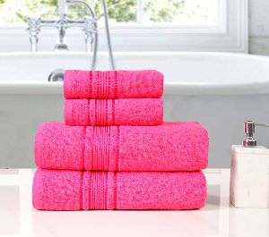 Magenta Bath Towels