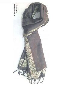 Art Silk Scarf with Resham Border