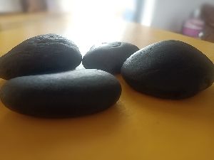 Black Semi Polished Pebbles