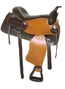 Article No. SI-1011 Leather Western Saddles