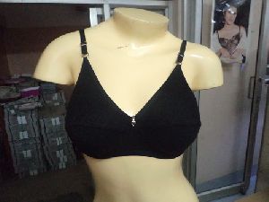 Black Cotton Bra