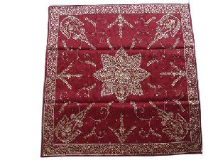 Red Embroidered Table Cover