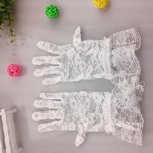 female sun protection lace gloves