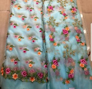 Fancy Net Embroidery Fabric at Rs 370/meter, Garment Net Fabric in Surat