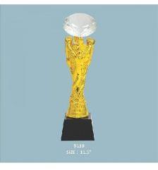 Crystal Resin Trophy with Glass Diamond (Single Size)