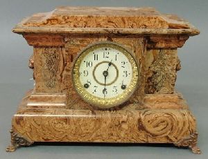 antique marble table clock