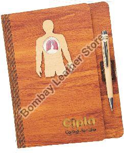 Wooden Diary with Pen