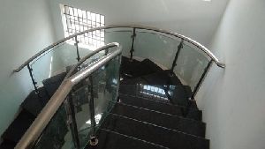 Spiral Staircase Glass Handrails