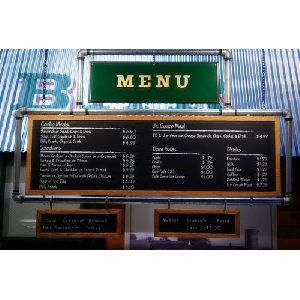 menu signs
