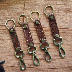 designer leather keychain