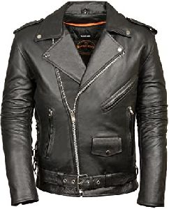 Mens Motorbike Leather Jacket