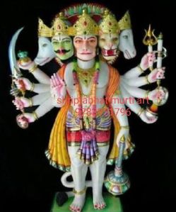 Marble Panchmukhi Hanuman Statue