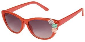 LOF Red Flower Full Rim Anti-Reflective Coating Sunglasses for Baby Girl