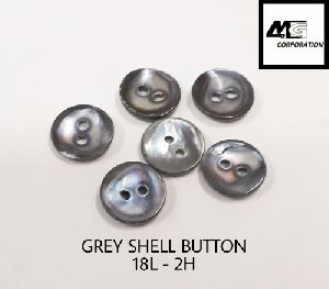 Grey Shell Button