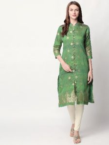 Multi Colour Printed Rayon Fabric Kurti