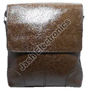 Brown Leather Mens Aerotech Sling Bags