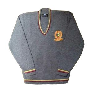 Grey Full Sleeve School Sweater