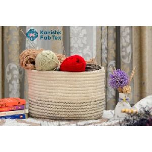 Designer Cotton Round Basket