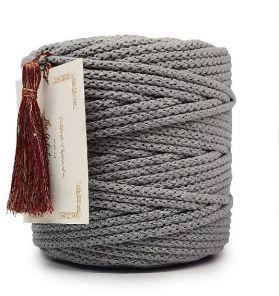 100mtr Braided Grey Macrame Cotton Cords